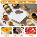 50Pcs Clear Window Dessert Cake Packaging Gift Box Bakery Treat Party Treat Box - White