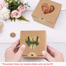 50Pcs Clear Window Dessert Cake Packaging Gift Box Bakery Treat Party Treat Box - White
