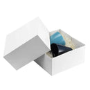 10Pcs Kraft Gift Boxes Set with Jute Rope 8x8x4 Inch Party Favour Packaging - White