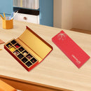 Chocolate Gift Box 5pcs Book Style Clamshell 12 Slot Hardbound Packaging Boxes - White