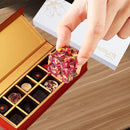 Chocolate Gift Box 5pcs Book Style Clamshell 12 Slot Hardbound Packaging Boxes - White