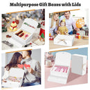 20 Pcs Holiday Party Gift Boxes Festive Packaging Box Set Foldable Kraft White - White