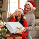 20 Pcs Holiday Party Gift Boxes Festive Packaging Box Set Foldable Kraft White - White