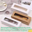 30 Pcs Kraft Paper Window Box Cardboard Gift Packaging Bakery Party Favour Box - White