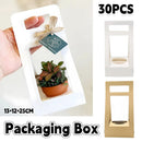30PCS Flower Gift Packaging Boxes with Handle Durable Birthday Wedding Favors - White
