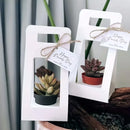30PCS Flower Gift Packaging Boxes with Handle Durable Birthday Wedding Favors - White