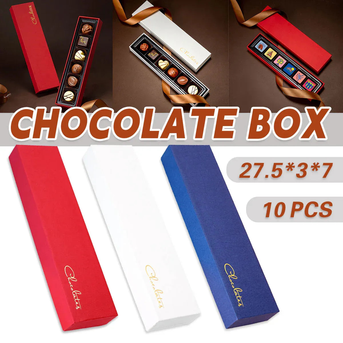 Gift Box Set 10pcs Star Heart Shaped Chocolate Packaging Boxes for Party Wedding - White