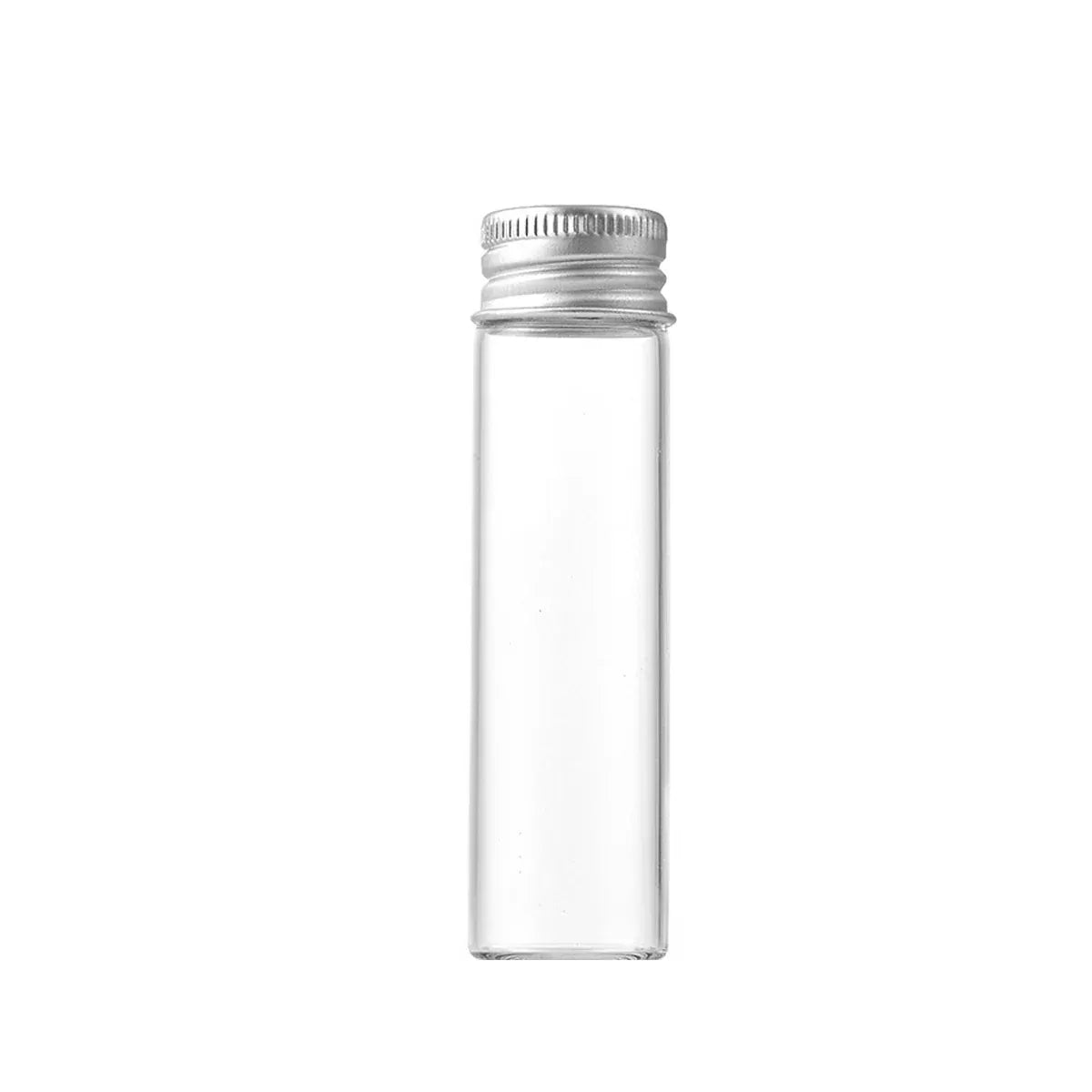 50PCS 20ml Silver Aluminum Lid Glass Storage Bottles Small Item Organiser Use