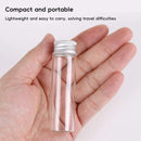 50PCS 20ml Silver Aluminum Lid Glass Storage Bottles Small Item Organiser Use