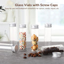 50PCS 20ml Silver Aluminum Lid Glass Storage Bottles Small Item Organiser Use
