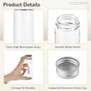 50PCS 20ml Silver Aluminum Lid Glass Storage Bottles Small Item Organiser Use