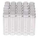 50PCS 20ml Silver Aluminum Lid Glass Storage Bottles Small Item Organiser Use