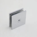 Shower Glass Clip Single Hole Square Bracket Partition Bathroom Accessories - Nickel