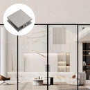 Shower Glass Clip Single Hole Square Bracket Partition Bathroom Accessories - Nickel