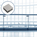 Shower Glass Clip Single Hole Square Bracket Partition Bathroom Accessories - Nickel