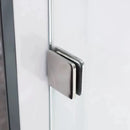 Shower Glass Clip Single Hole Square Bracket Partition Bathroom Accessories - Nickel