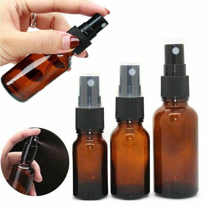 30-100Ml Amber Glass Essential Oil Spray Roller Bottles Mist Sprayer Containers - 30 ML 10PCS