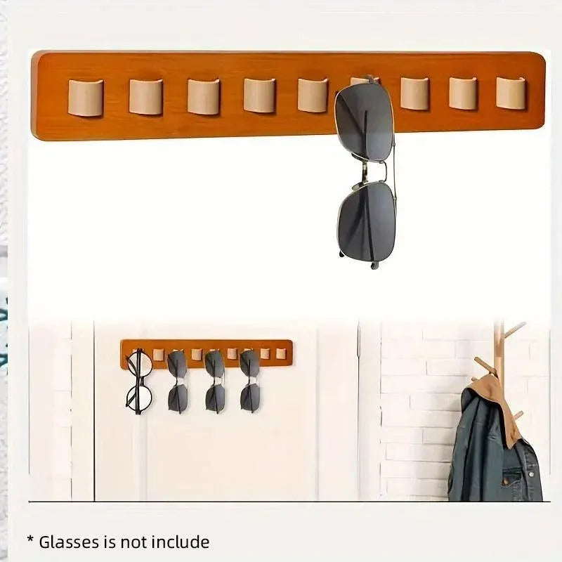 Wall Mount Glasses Storage Rack for Sunglasses Organizer Home Display Rack - Black