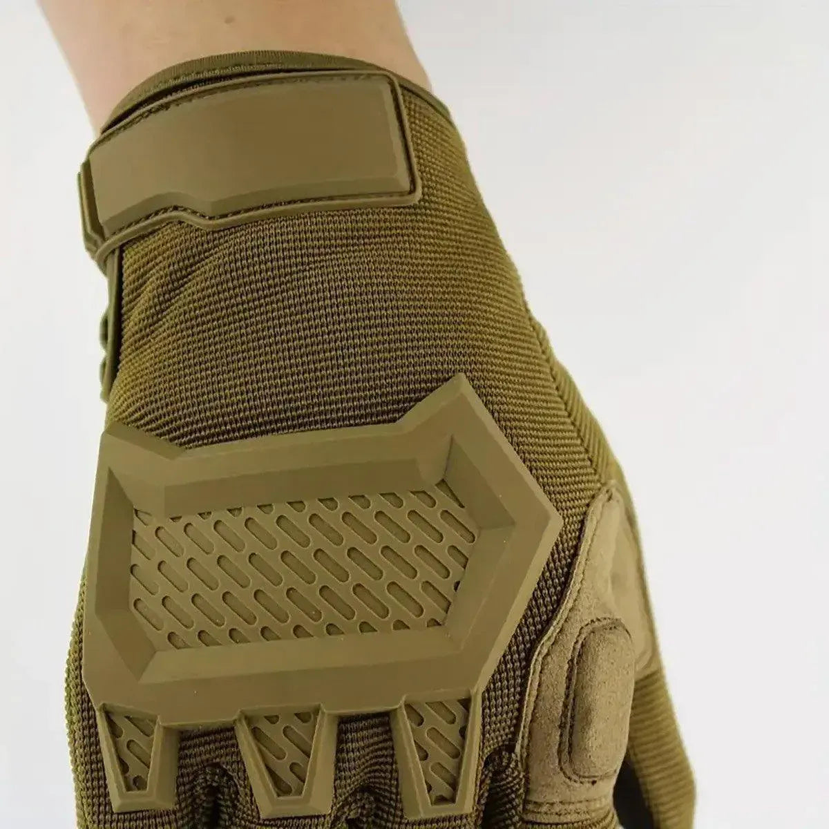 Tactical Full Finger Motorcycle Training Touchscreen Outdoor Sports Gloves - Khaki-XL