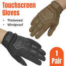 Tactical Full Finger Motorcycle Training Touchscreen Outdoor Sports Gloves - Khaki-XL