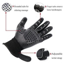 Black Pet Grooming Gloves - 1 Pair (2 Pieces)