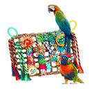 1-Piece Multicolour Bird Cage Climbing Net Toy, 28 x 21 cm