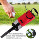 Golf Mesh Ball Pickup Tube Golf Accessories Portable Golf Ball Retriever Tool - Black