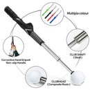 Golf Swing Training Aid Telescopic Impact Sound Stick Exercise Tool for Practice - Blue