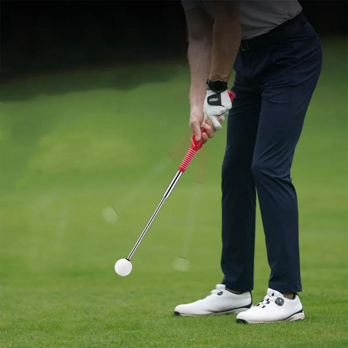 Golf Swing Training Aid Telescopic Impact Sound Stick Exercise Tool for Practice - Blue