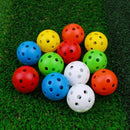 50PCS Plastic Whiffle Airflow Hollow Golf Practice Training Balls Golf Sport