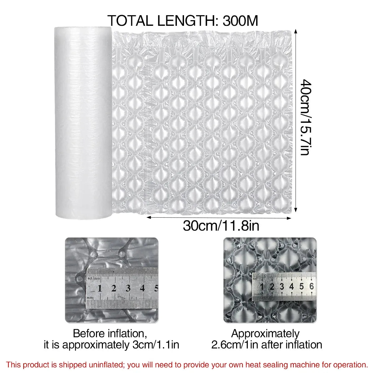 Bubble Wrap Roll Shock Absorbent Cushion Packaging Clear for Shipping Protection
