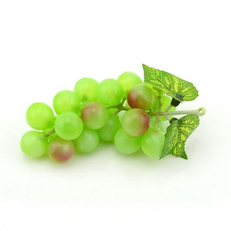 10Pcs Lifelike Artificial Grapes Decorative Fake Fruit for Weddings & Decor - Purple