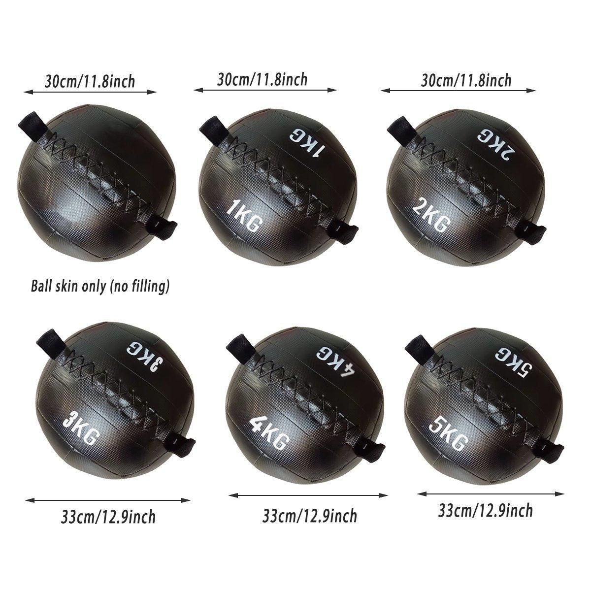 Non-Elastic Soft Squat Wall Ball for Solid Gravity and Balance Training Workouts - 3kg
