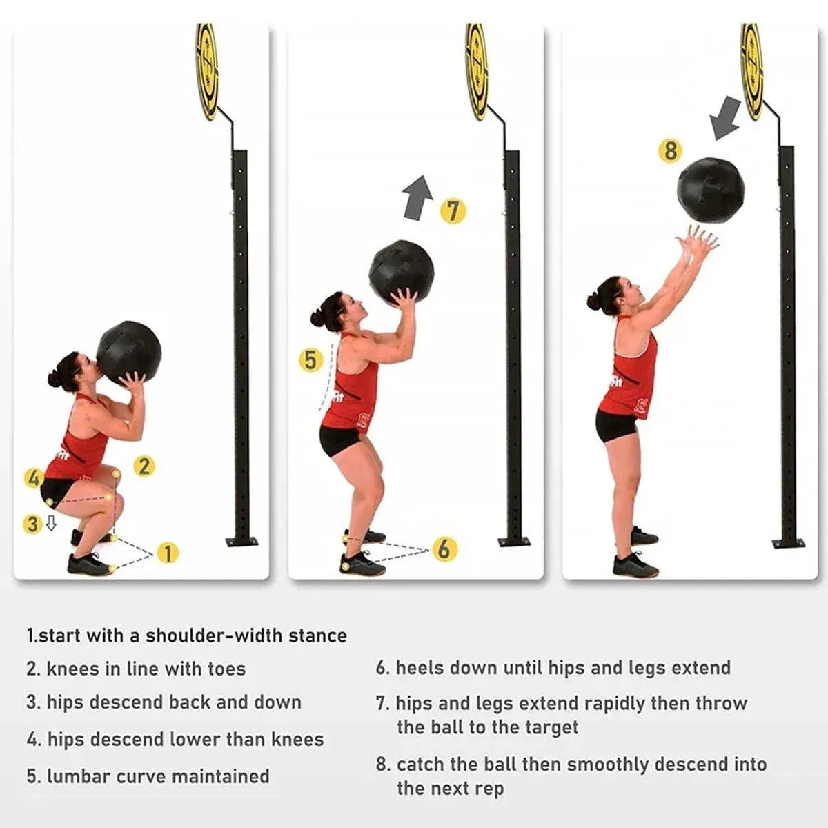 Non-Elastic Soft Squat Wall Ball for Solid Gravity and Balance Training Workouts - 3kg