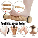 Wooden Foot Massage Roller Stick Manual Massager Tool for Feet Legs Arms - 18.5x4x4cm-2pcs