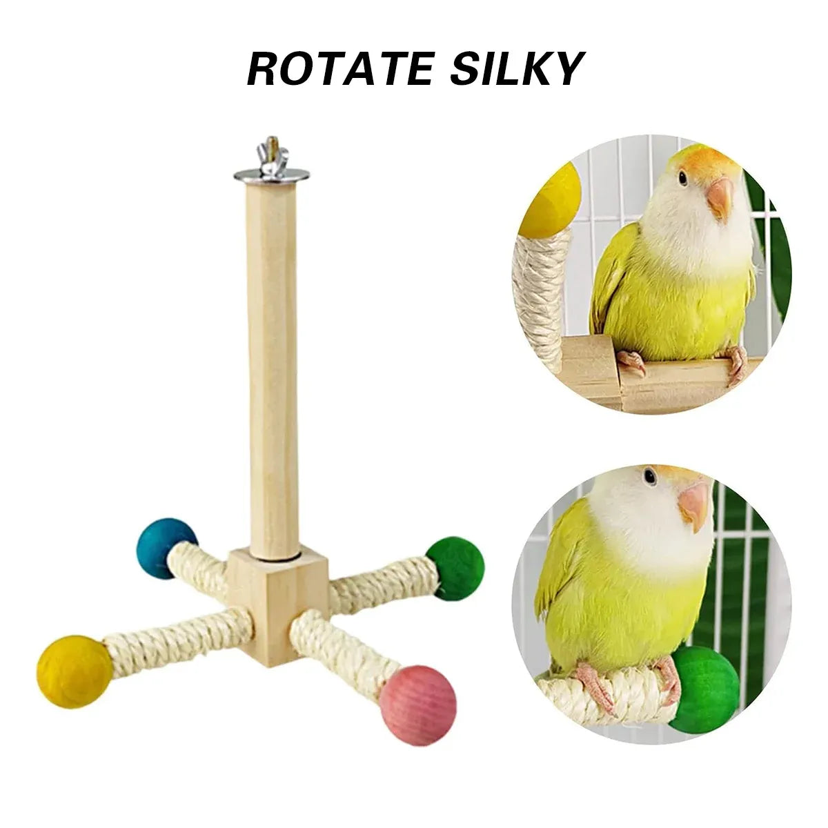 Parrot Toy Rotating Station Stand for Parrots Cockatiel Bird For Small Birds