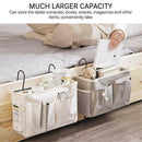 Hanging Bedside Storage Caddy with Pockets for Bunk Bed Dorm Couch Organizing - Grey Triangle