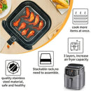 Air Fryer Grill Rack Multi Layer Removable Shelf Mesh Rack for Cooking BBQ - Rectangle