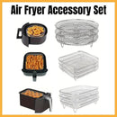 Air Fryer Grill Rack Multi Layer Removable Shelf Mesh Rack for Cooking BBQ - Round