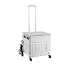 Light Grey Folding Utility Trolley with Lid - 1 Piece