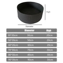 5x Felt Planting Bag Round Vegetable Garden Flower Seedling Grow Bags for Plants - Black-50*20cm