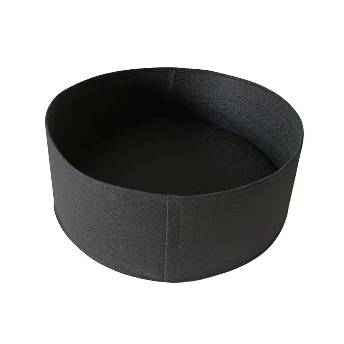 5x Felt Planting Bag Round Vegetable Garden Flower Seedling Grow Bags for Plants - Black-90*30cm