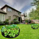 5x Felt Planting Bag Round Vegetable Garden Flower Seedling Grow Bags for Plants - Black-90*30cm