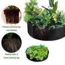 5x Felt Planting Bag Round Vegetable Garden Flower Seedling Grow Bags for Plants - Purple-90*30cm