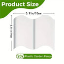 20PCS Garden Edging Fence Decorative Plastic Lawn Border Panels Landscaping - Black
