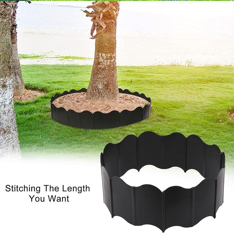 20PCS Garden Edging Fence Decorative Plastic Lawn Border Panels Landscaping - Green