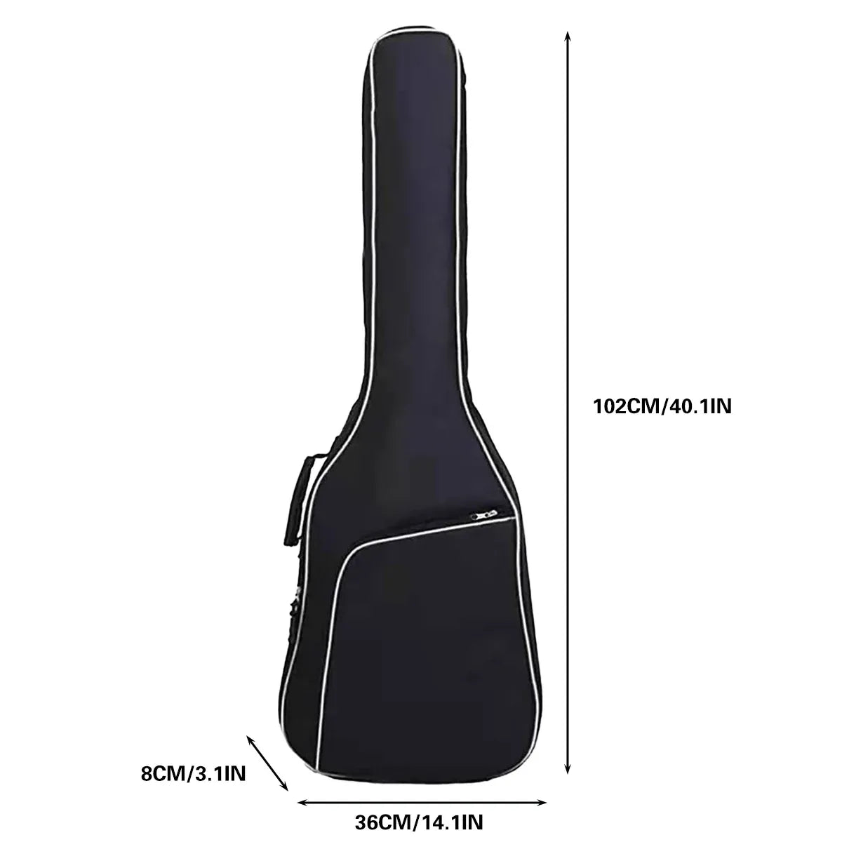 Electric Bass Guitar Bag Padded Backpack Cotton Shoulder Case Thick Protection