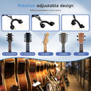 5 Hangers Guitar Wall Stand with Adjustable Aluminium Alloy Rail Black