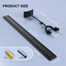 5 Hangers Guitar Wall Stand with Adjustable Aluminium Alloy Rail Black