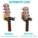 Guitar Stand Self Locking Hook Wall Mounted Hanger Guitar Hook Heavy Duty Holder